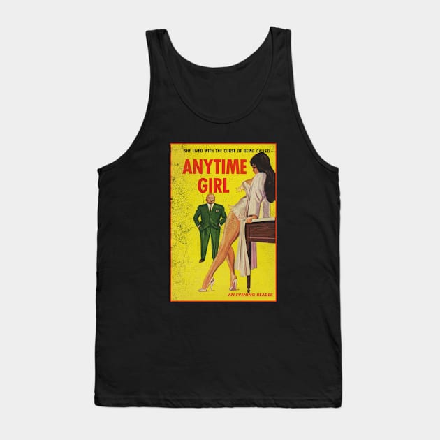 ANYTIME GIRL - cool vintage pulp book art Tank Top by toruandmidori